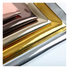 Pearlescent Metallic Leather Pu Foil Mirror Faux Leather Fabric for Handbag