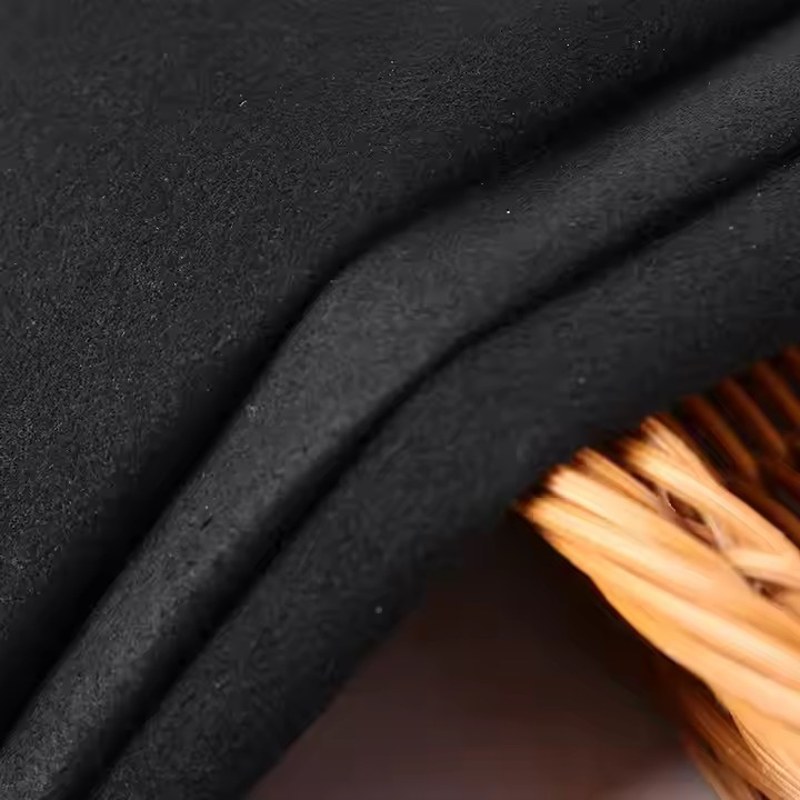 In Stock 0.5 - 1.6 mm Black Microfiber Suede Leather Double Suede Leather Microfiber Recycle Leather for Shoes Gloves