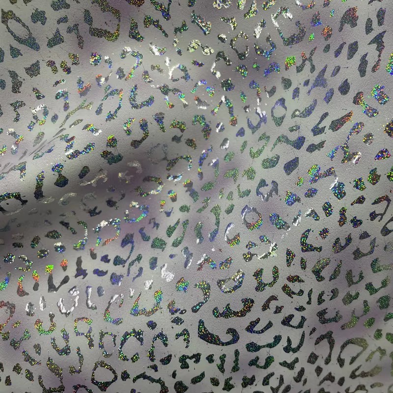 Chunky Glitter Printed Leopard Grain Pattern PU Leather Fabric Vinyl for Handbag Accessories Hair Bow