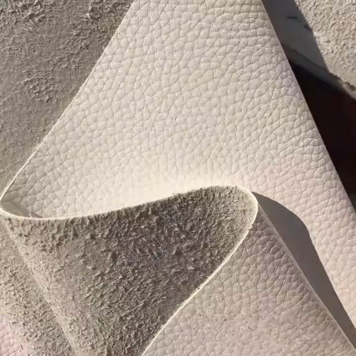 Wholesale Durable Embossed Litchi Pattern Microfiber Leather for Car Seats Cover Upholstery Using