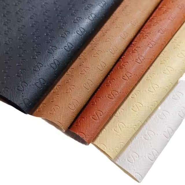 wholesale Fashion Embossed PVC Artificial Leather Fabric for Bags Shoes