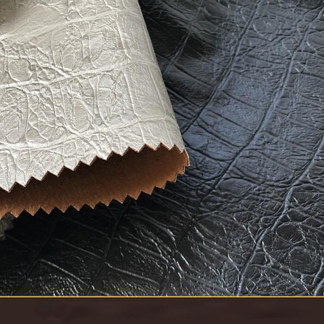 PU Faux Crocodile Leather Fabric