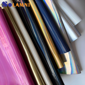 Mirror Color Change PU Faux Synthetic Leather Fabric