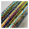 New Animal Faux Vinyl Fabric Holographic Pu Leopard Leather For Shoes And Bags