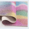 Rainbow Shining Bow Color Texture Embossed 1.0mm PVC Synthetic Leather Product for Sofa Bag Belt Fabric