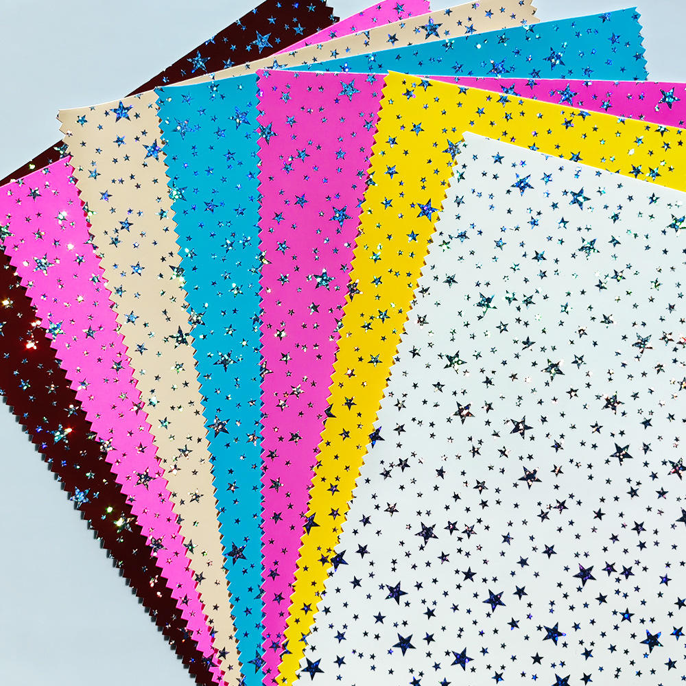 Rainbow Reflective Patent PVC Leather