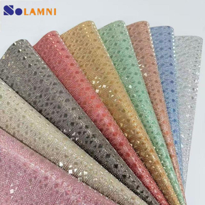 Printed Imitation Cotton Velvet PU Glitter Leather 