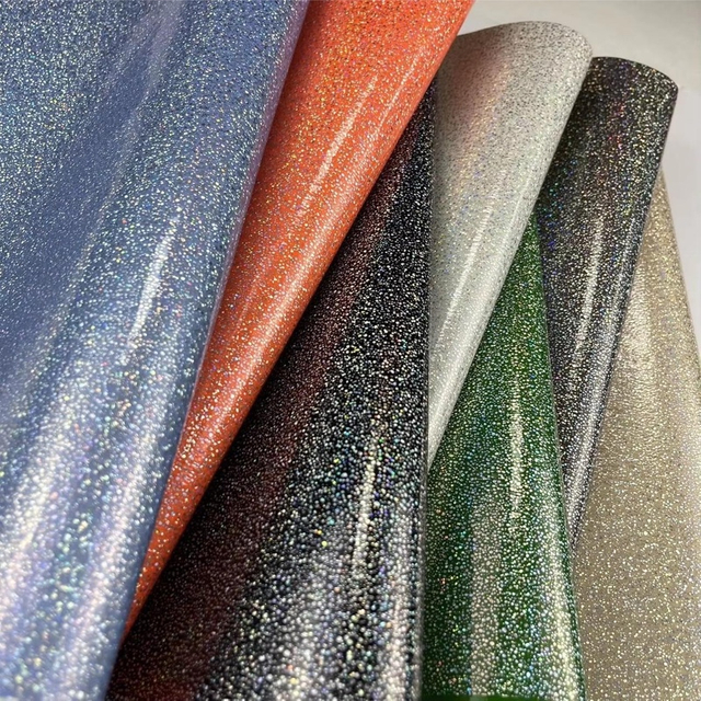 Faux Leather Glitter Fabric