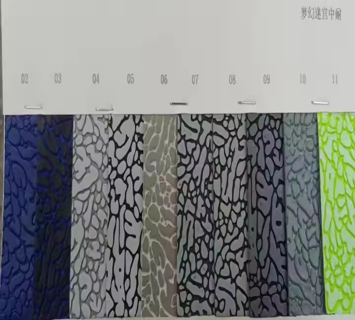 Fantastic Maze PU Synthertic Leather For Shoe
