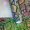 New Animal Faux Vinyl Fabric Holographic Pu Leopard Leather For Shoes And Bags