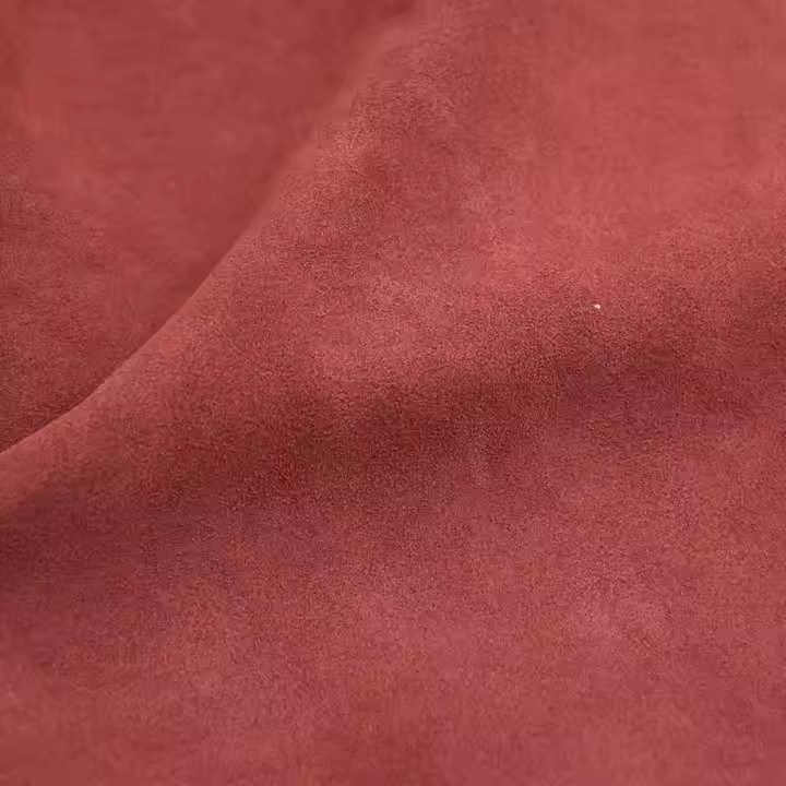 Flocked Artificial PU Cow Suede Leather Fabric