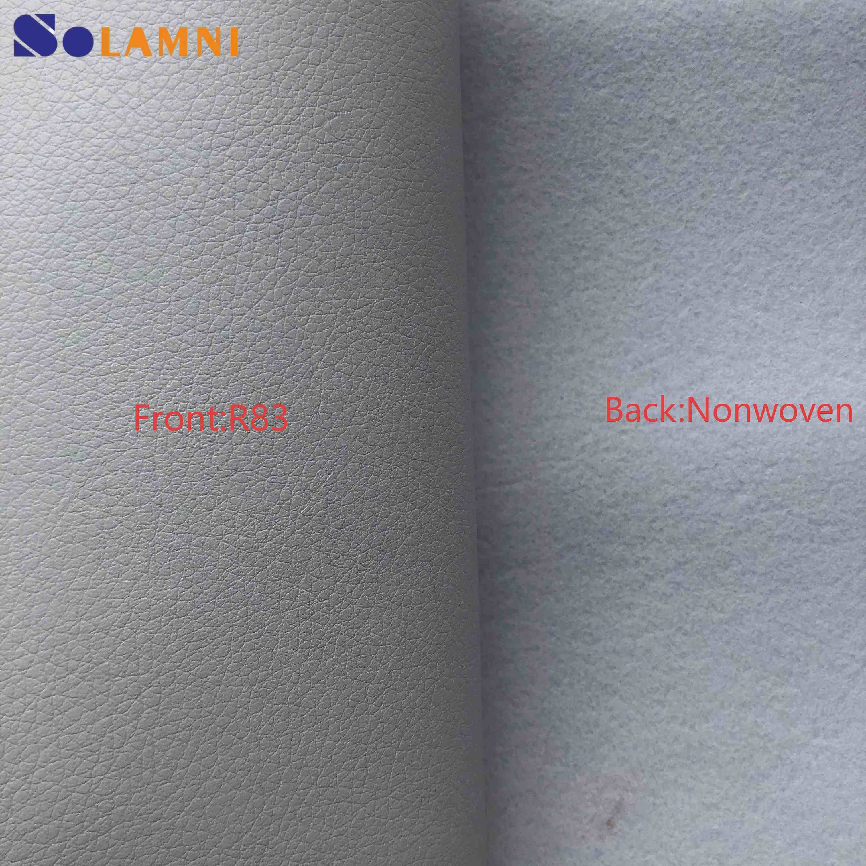  High-Quality R83 Textured PU Synthetic Leather Fabric