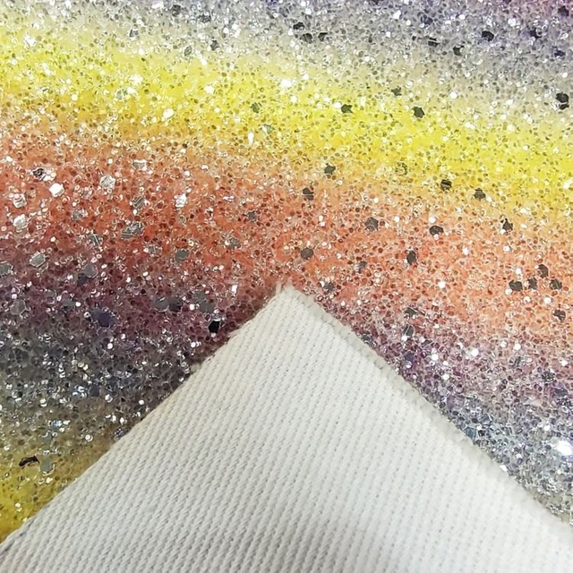 Decorative Glitter PU Synthetic Leather for Crafting