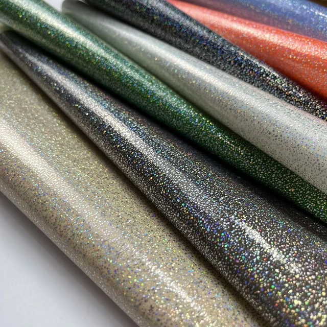 Faux Leather Glitter Fabric