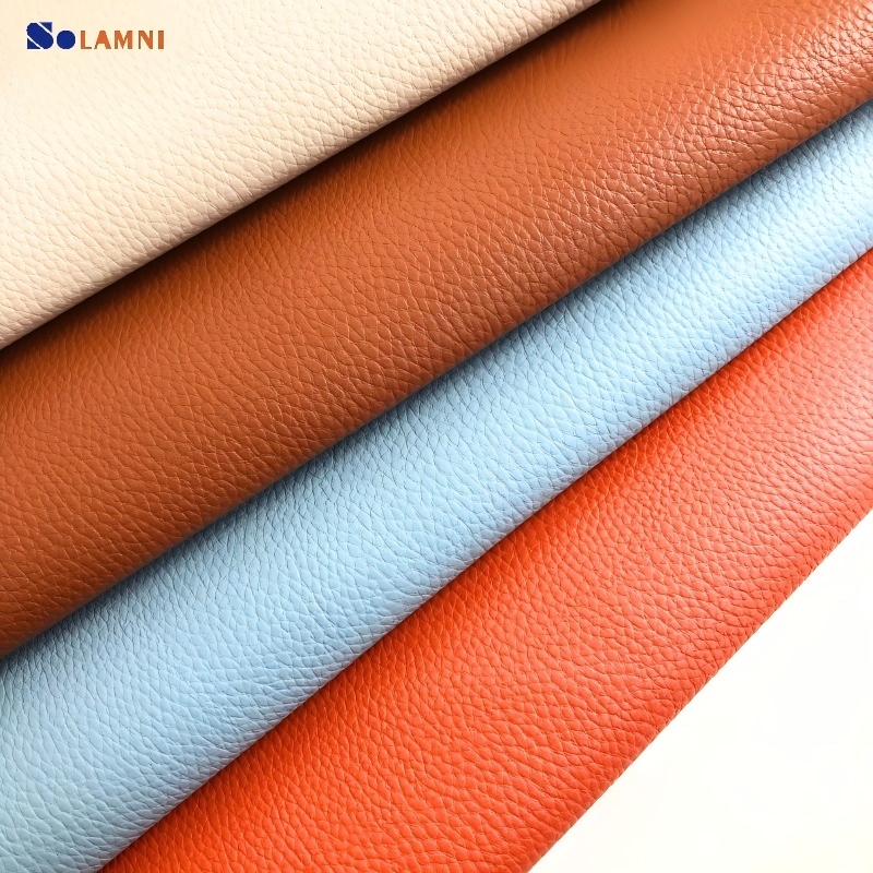 Premium Litchi Texture PU Synthetic Leather For Shoe And Bag