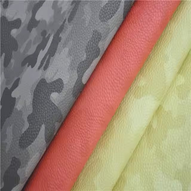 Print Camouflage Color Design Pu Microfiber Leather Fashion Faux Leather High Quality Pu Leather