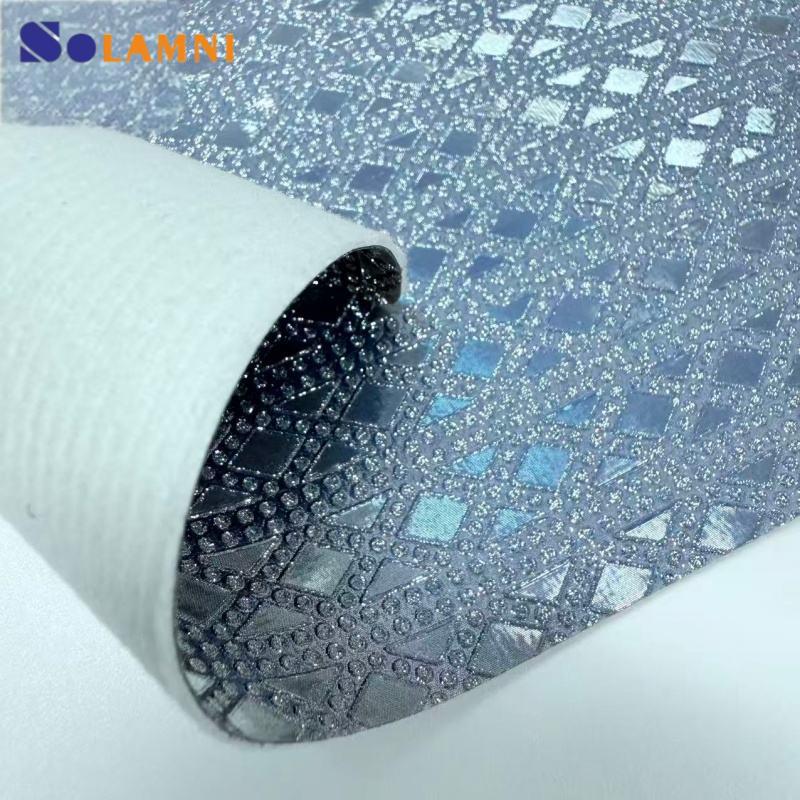 Printed Imitation Cotton Velvet PU Glitter Leather 