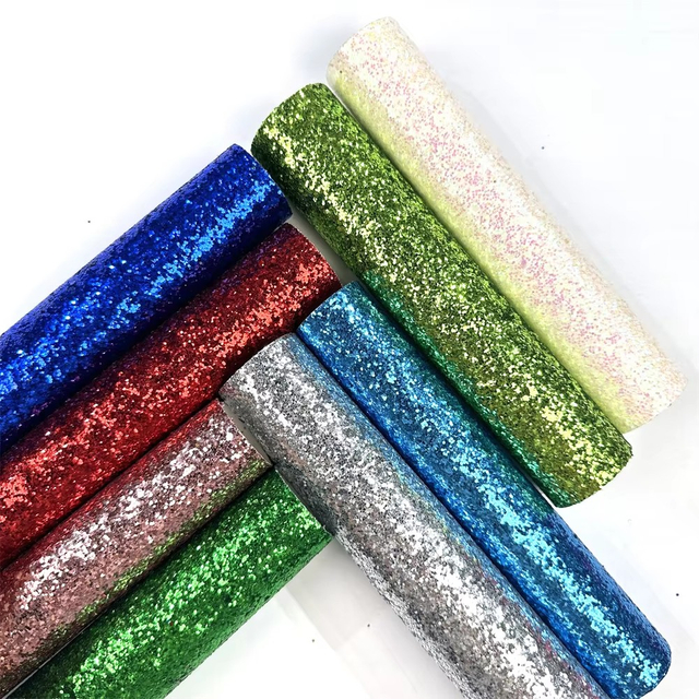 Chunky Glitter Faux Leather