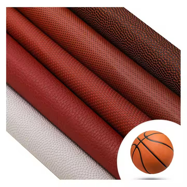Factory 0.8mm Soft Anti-Aging Waterproof PU Synthetic Basketball Leather Fabric for Ball