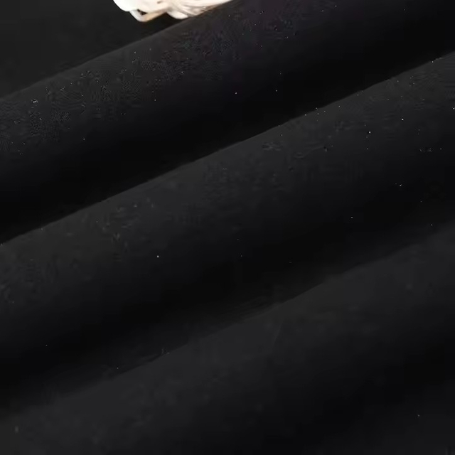 In Stock 0.5 - 1.6 mm Black Microfiber Suede Leather Double Suede Leather Microfiber Recycle Leather for Shoes Gloves