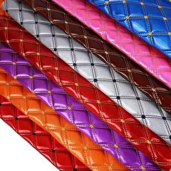 Customized Various Embroidered Design Pattern Synthetic Leather Product for Car Seat and Floor Mat