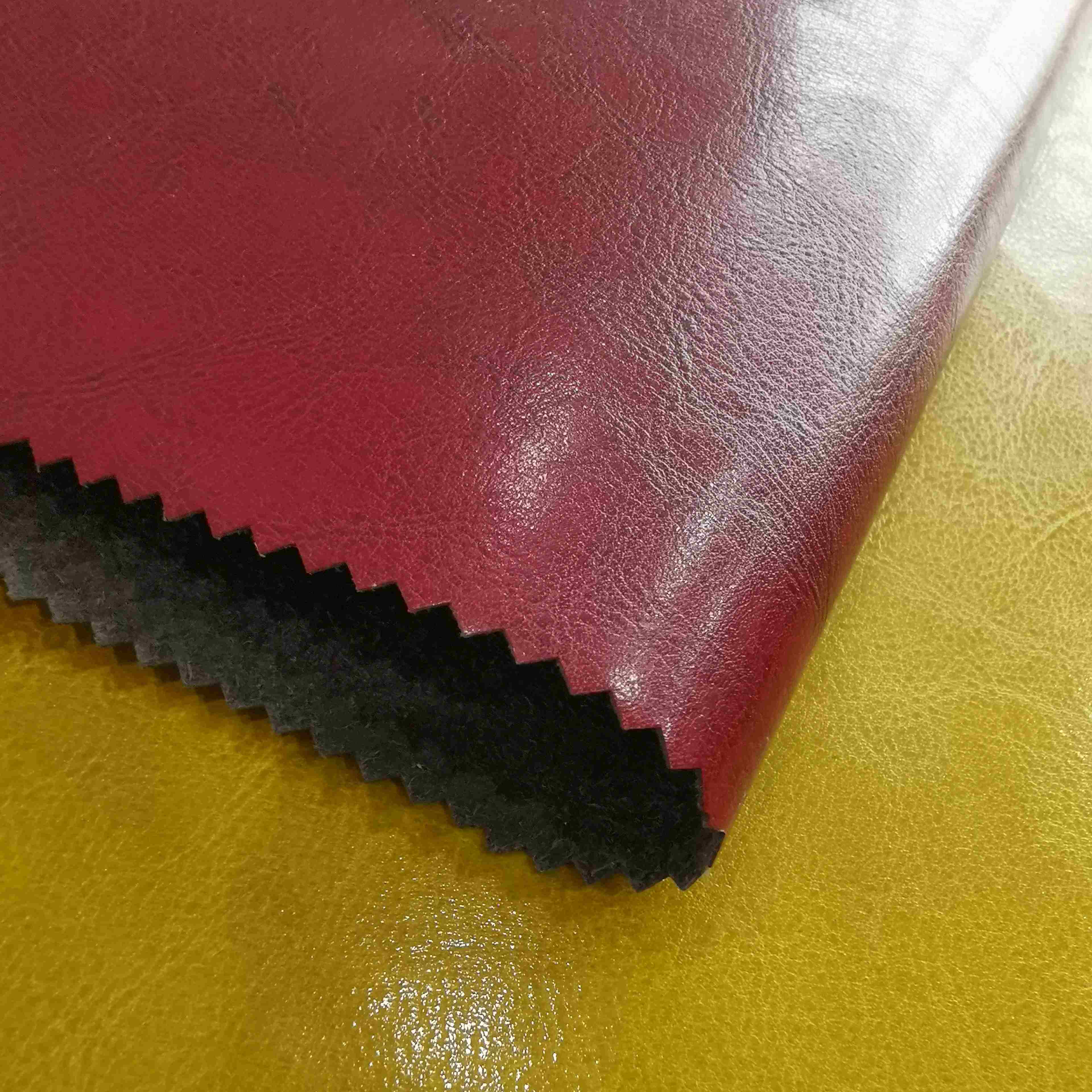 Dual-Tone Fashion Print PU Microfiber with Leather Lining