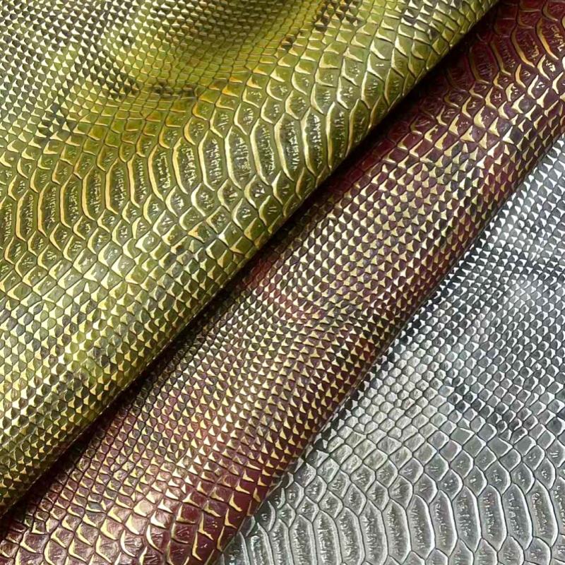 Snake Embossed PU Faux Leather Fabric