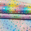 Rainbow Reflective Patent PVC Leather