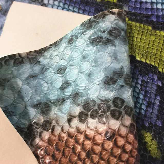 Luxury Feel PVC Leather with Snake Skin Design