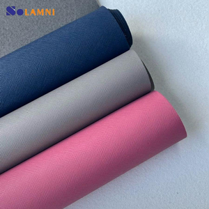 Durable Cross Pattern PU Artificial Leather for Bag