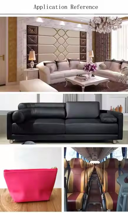 Customized Nappa Design Faux Leather Vinyl Synthetic Leather Roll for Bags Car Upholstery Seat Cover Sofas Furniture Chair
