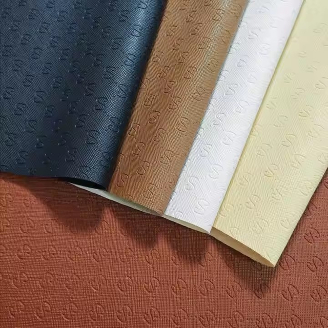 wholesale Fashion Embossed PVC Artificial Leather Fabric for Bags Shoes