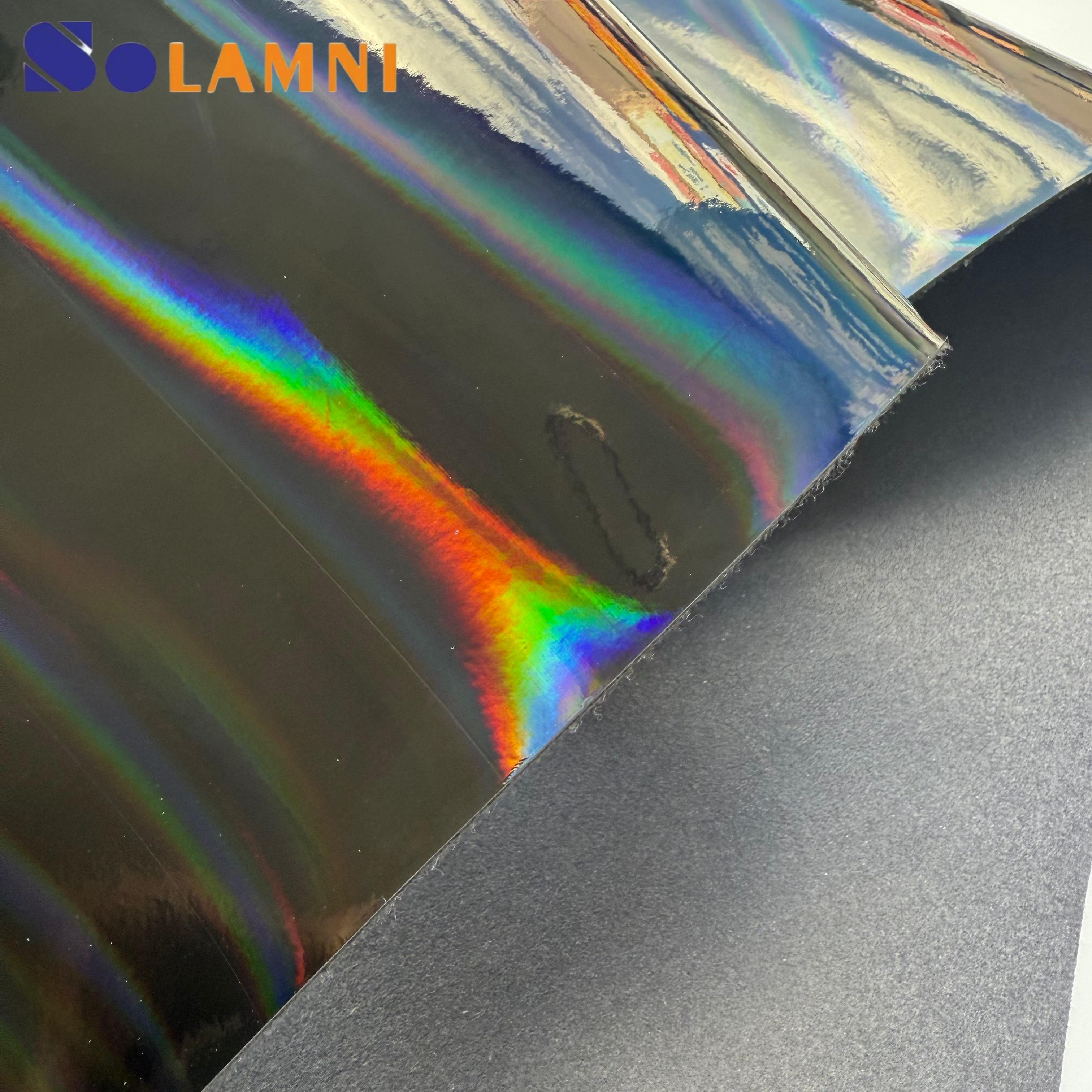 Mirror Color Change PU Faux Synthetic Leather Fabric