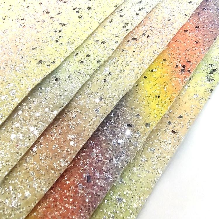 Dekoratives Glitzer -PU -synthetisches Leder zum Handwerk