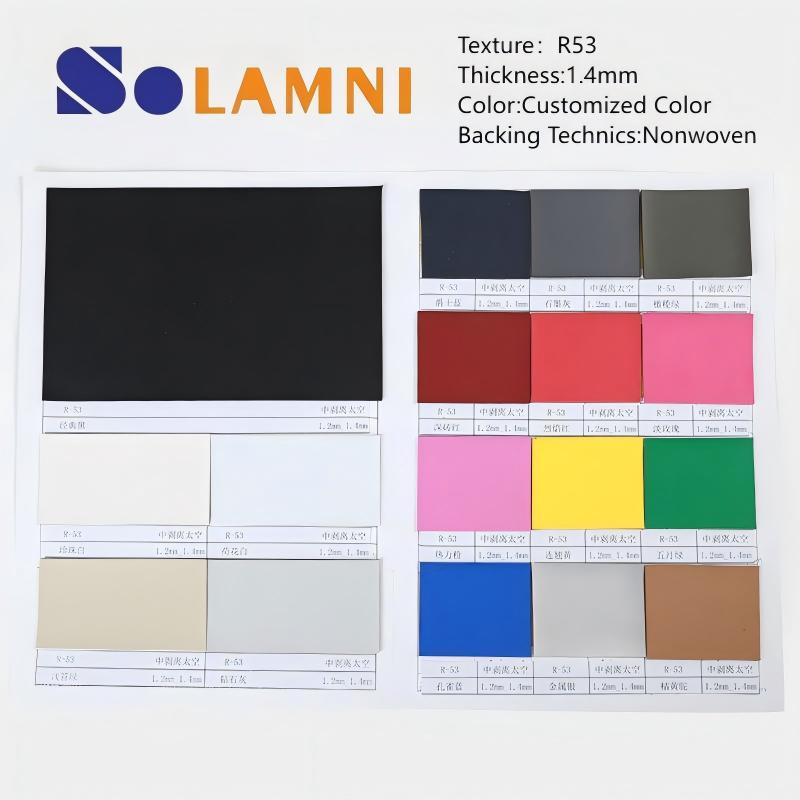 Premium R53 Textured PU Synthetic Leather Material