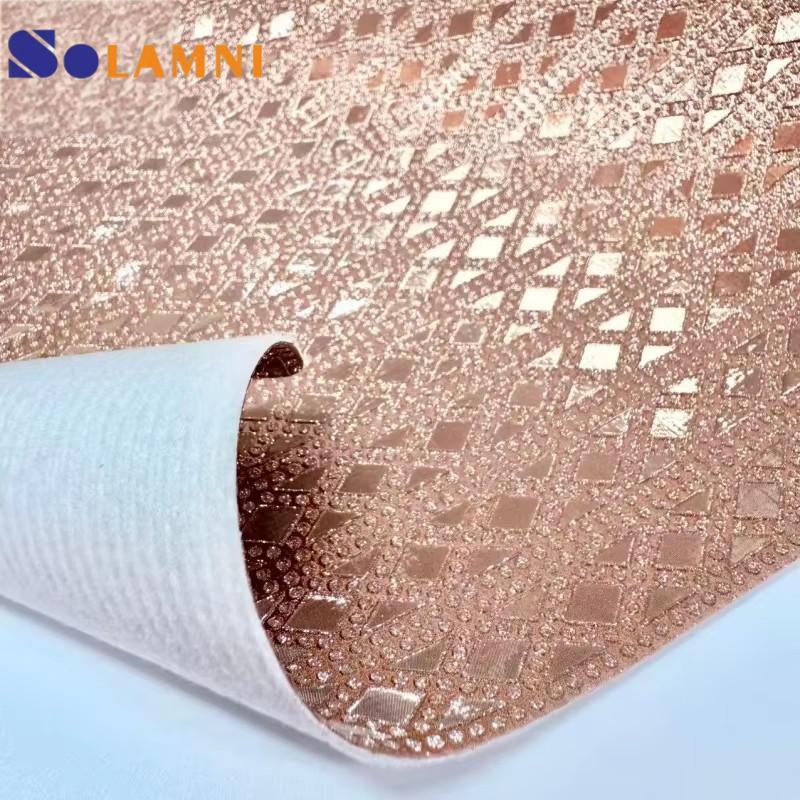 Printed Imitation Cotton Velvet PU Glitter Leather 