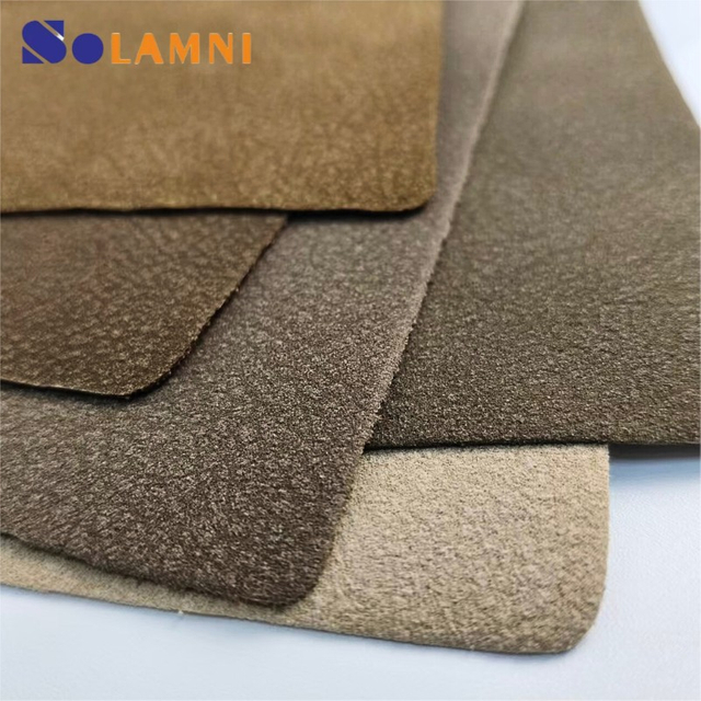 Durable PU Nubuck Synthetic Leather Fabric for Shoes