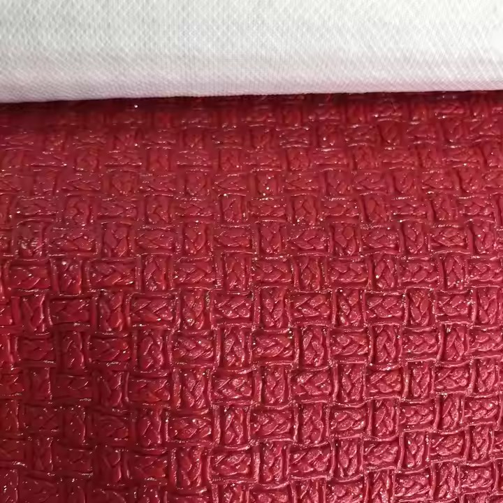 Wholesale High Quality Embossed Print Pattern Metallic PVC Artificial Leather Material for Furniture