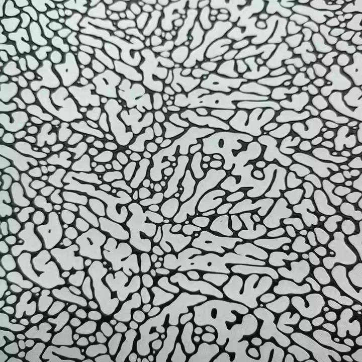 Fantastic Maze PU Synthertic Leather For Shoe