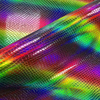 Faux Leatherette Rainbow Embossed Snake Pattern PU Holographic Leather Vinyl