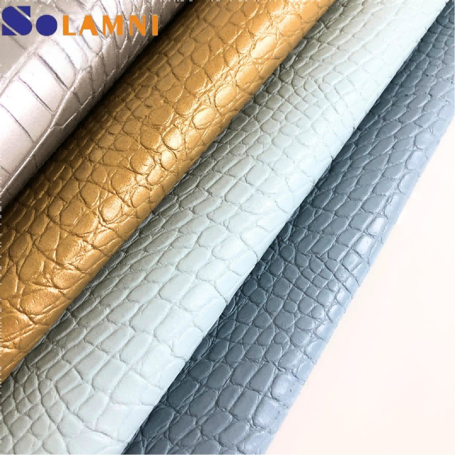 High-Gloss Crocodile Pattern PVC Synthetic Leather