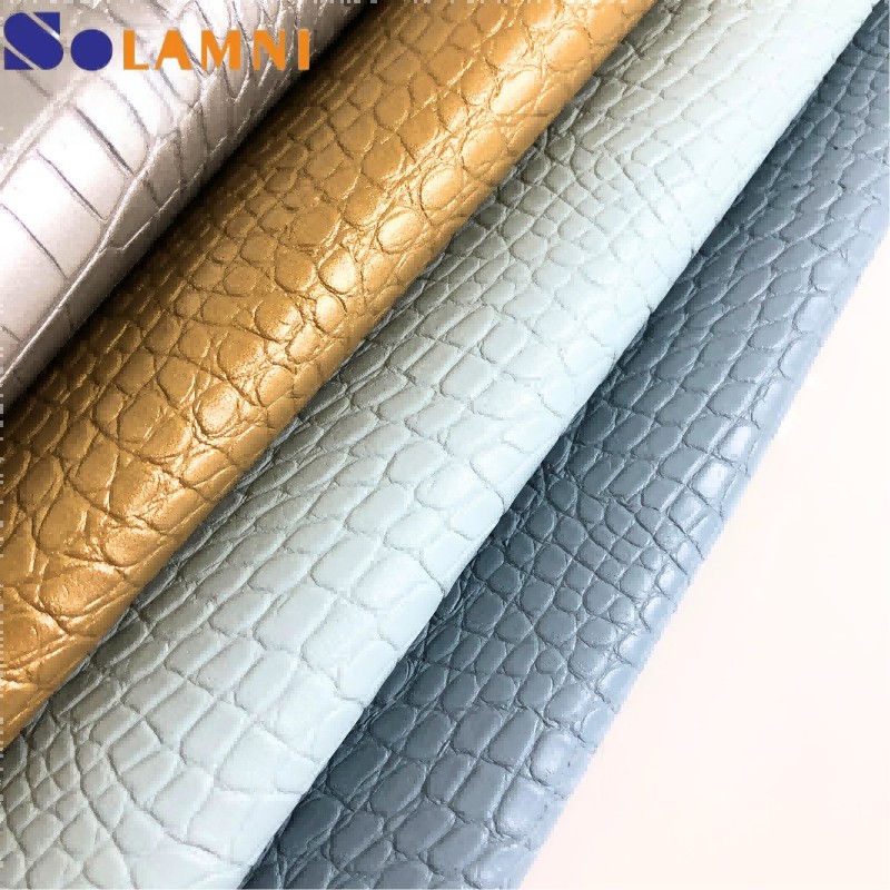 High-Gloss Crocodile Pattern PVC Synthetic Leather