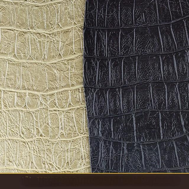 PU Faux Crocodile Leather Fabric