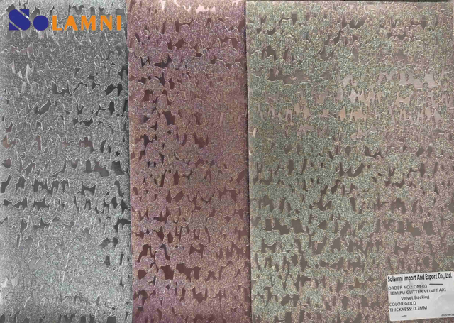PU GLITTER Leather Imitation Cotton Backing