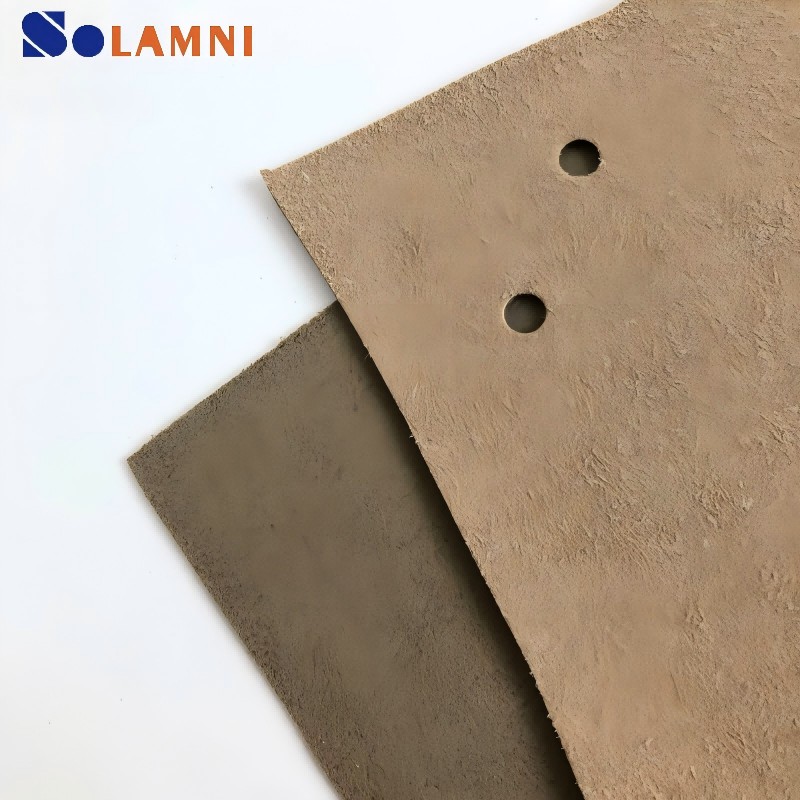 Premium Flock-Backed Cowhide Leather with IC Coating