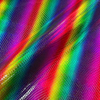 Faux Leatherette Rainbow Embossed Snake Pattern PU Holographic Leather Vinyl