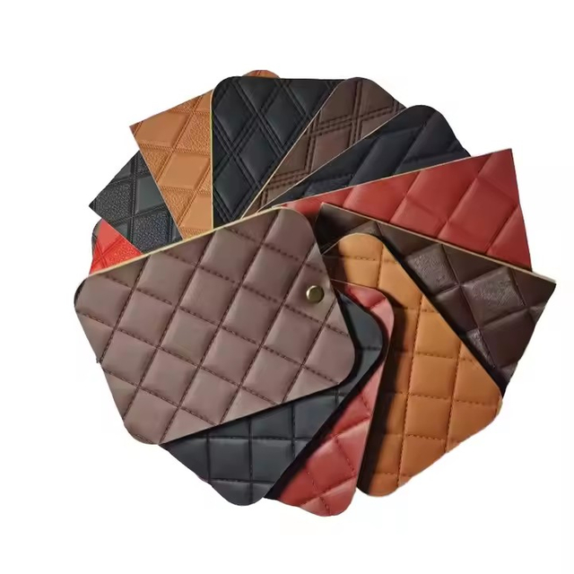 Wholesale Embossed Pattern PVC Synthetic Leather For Automotive Seat Footrest Leather Materials