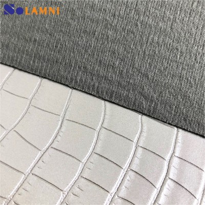 High-Gloss Crocodile Pattern PVC Synthetic Leather