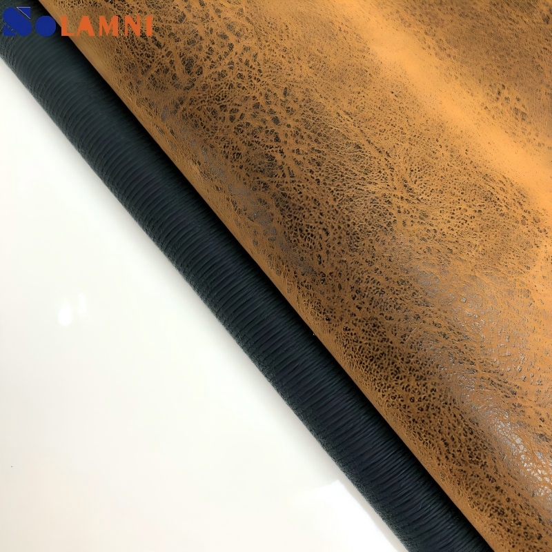 Embossed Grain Texture PU Microfiber Faux Leather