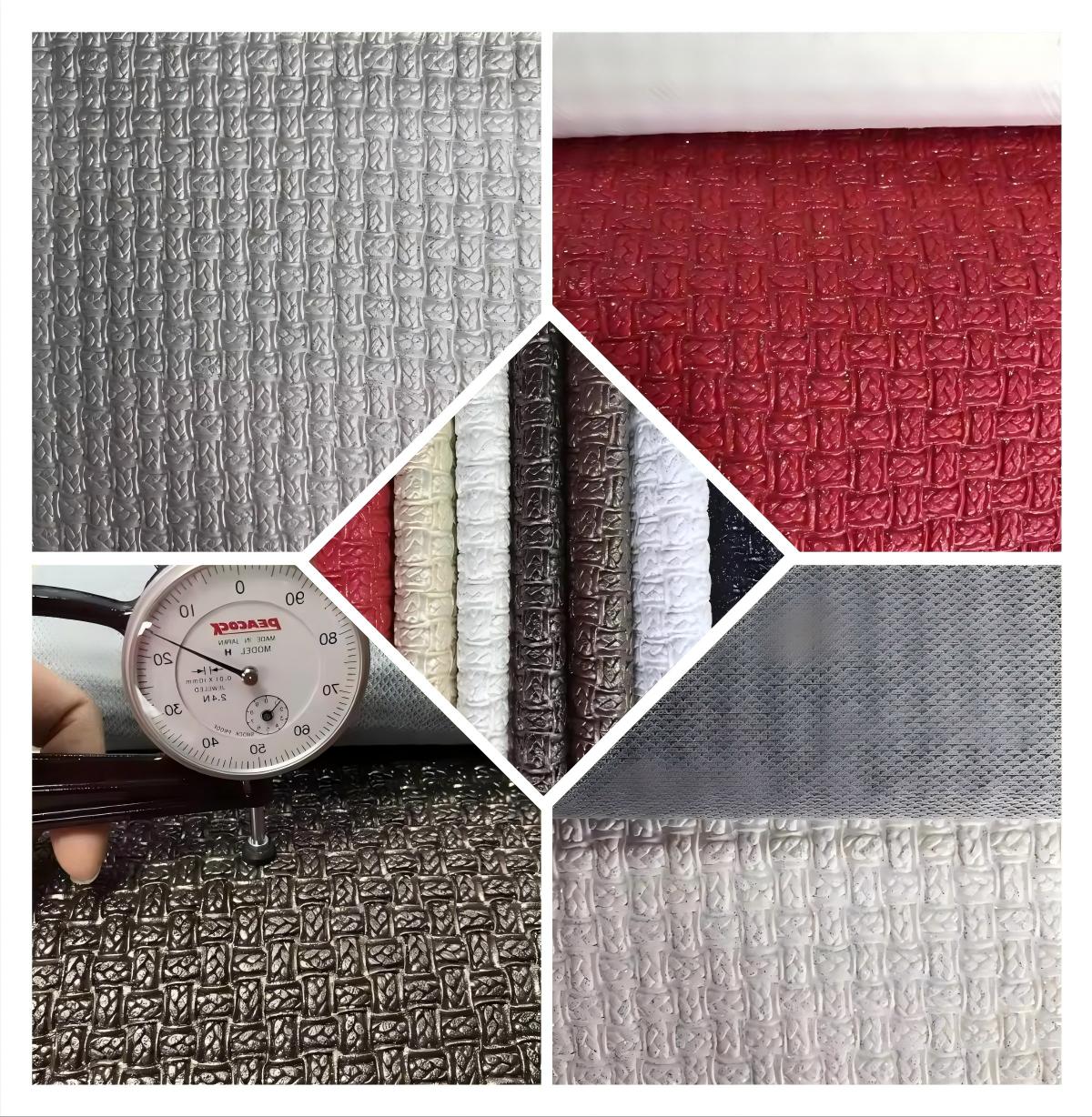 Wholesale High Quality Embossed Print Pattern Metallic PVC Artificial Leather Material for Furniture